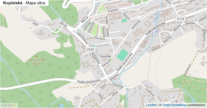 Kopistská - mapa ulice
