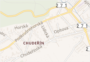 Lidická v obci Litvínov - mapa ulice
