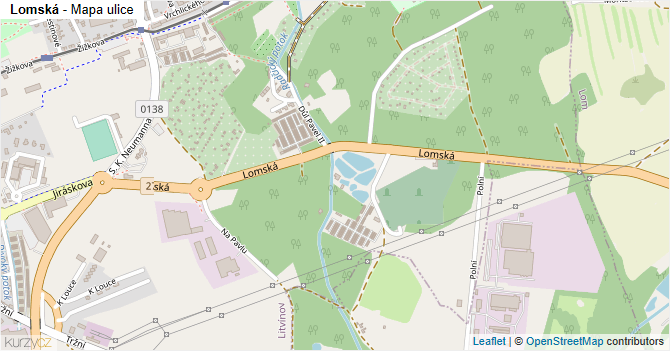 Lomská - mapa ulice