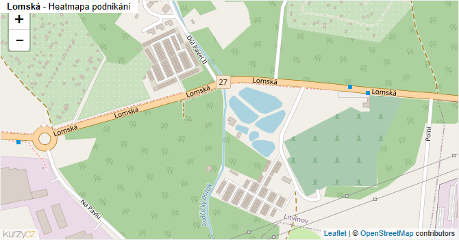 Lomská - mapa podnikání