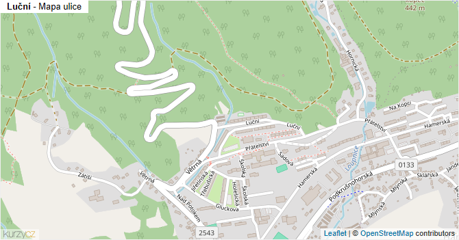 Luční - mapa ulice
