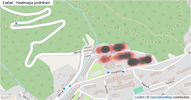 Luční - mapa podnikání