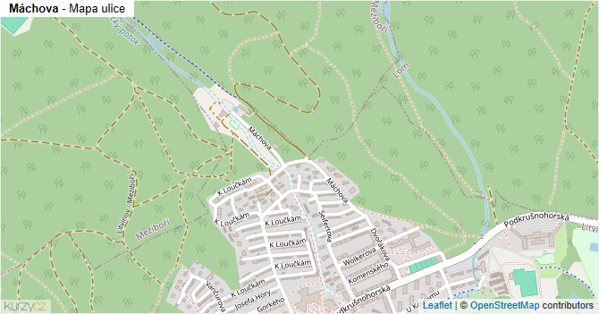 Máchova - mapa ulice