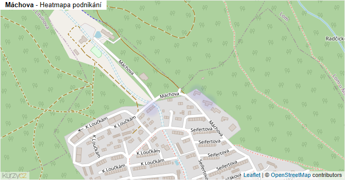 Máchova - mapa podnikání