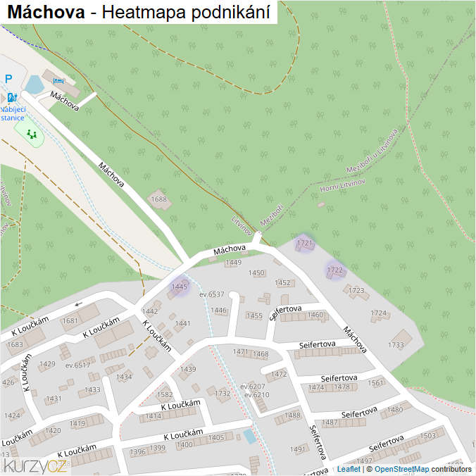 Mapa Máchova - Firmy v ulici.