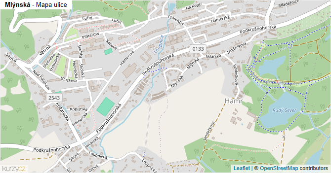 Mlýnská - mapa ulice