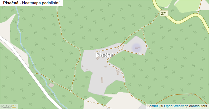 Písečná - mapa podnikání