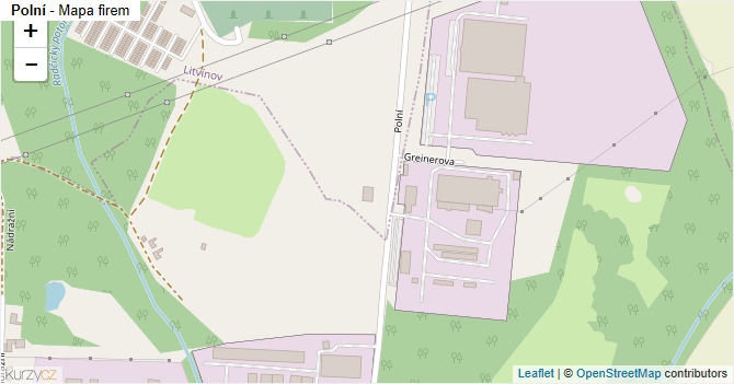 Polní - mapa firem