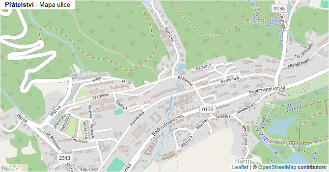 Přátelství - mapa ulice