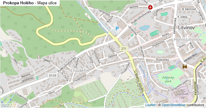 Prokopa Holého - mapa ulice