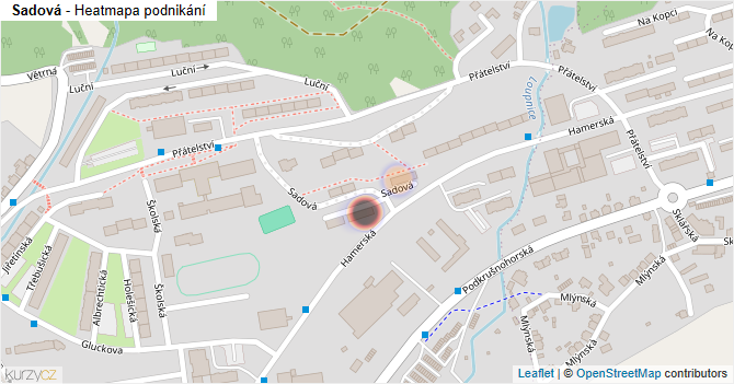 Sadová - mapa podnikání