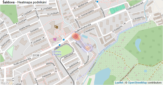 Šaldova - mapa podnikání