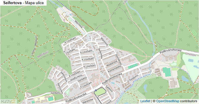 Seifertova - mapa ulice