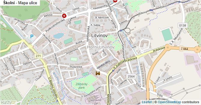 Školní - mapa ulice