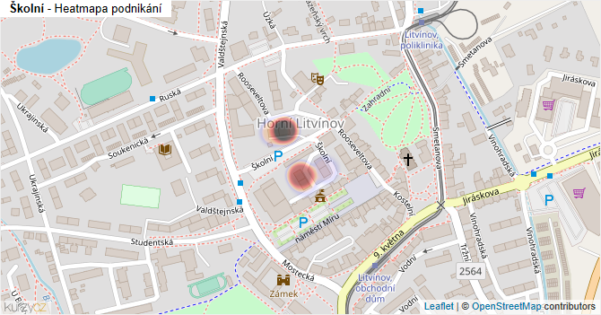 Školní - mapa podnikání