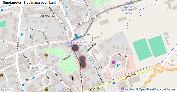Smetanova - mapa podnikání
