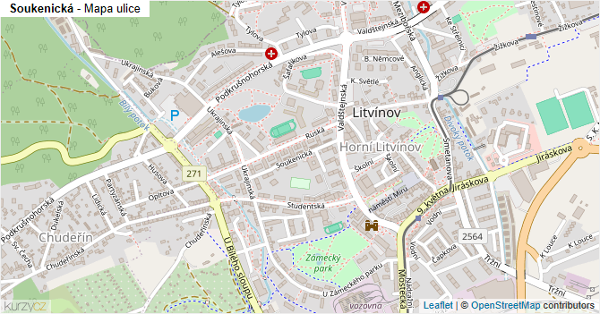 Soukenická - mapa ulice