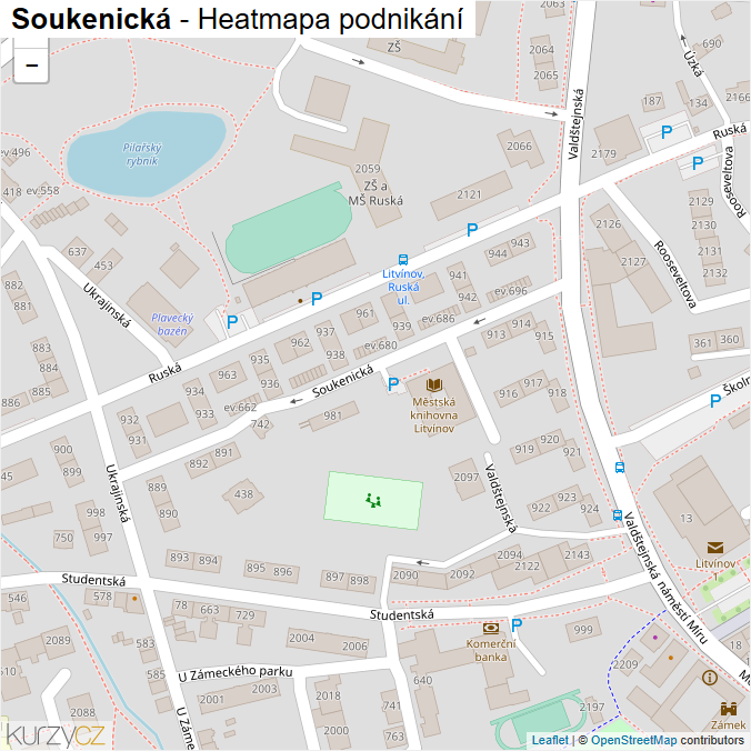 Mapa Soukenická - Firmy v ulici.