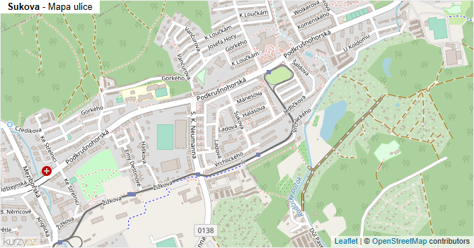 Sukova - mapa ulice