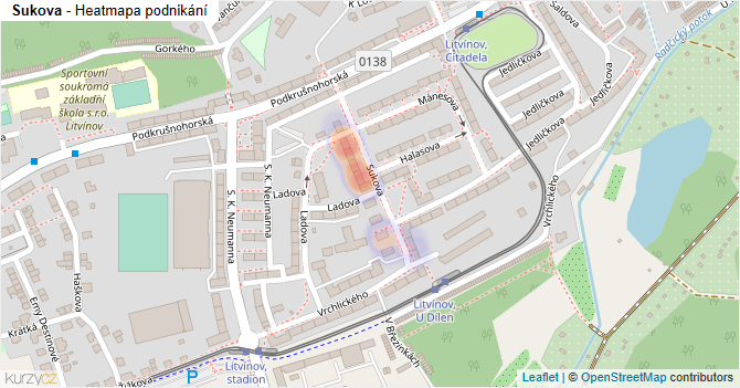 Sukova - mapa podnikání