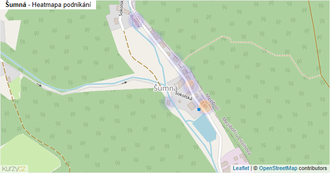 Šumná - mapa podnikání