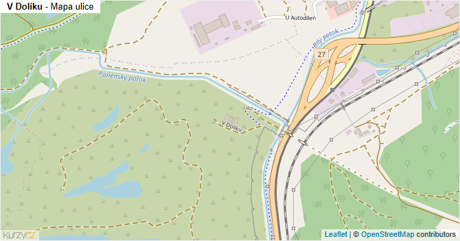V Dolíku - mapa ulice