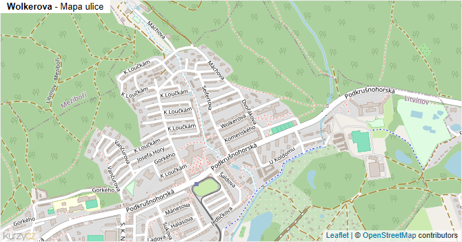 Wolkerova - mapa ulice