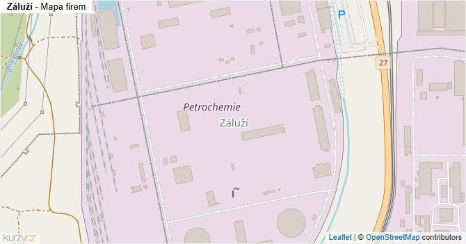 Záluží - mapa firem