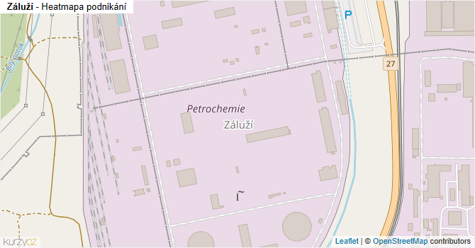Záluží - mapa podnikání