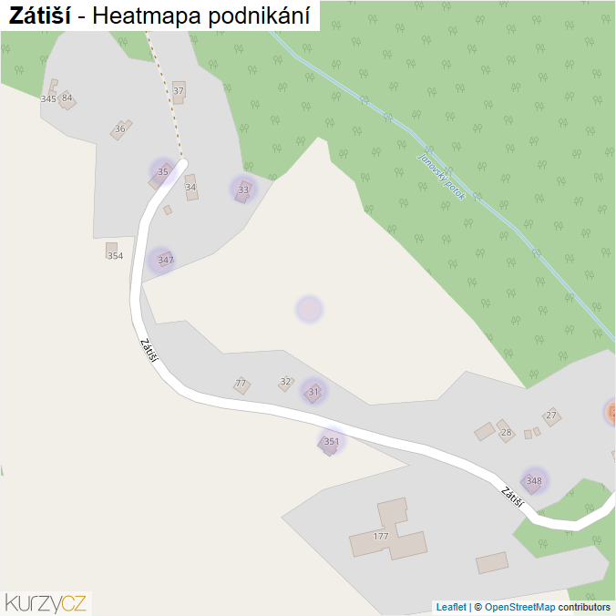 Mapa Zátiší - Firmy v ulici.