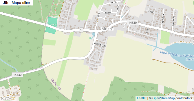 Jih - mapa ulice