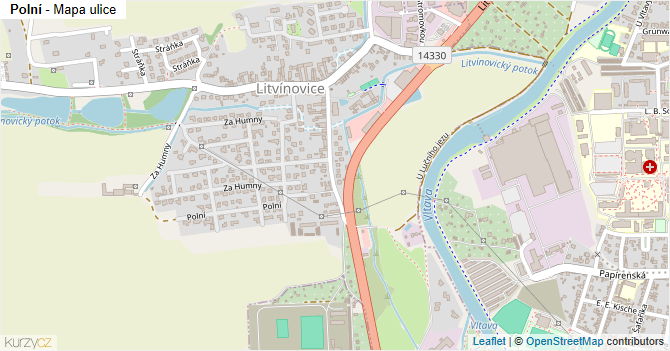 Polní - mapa ulice