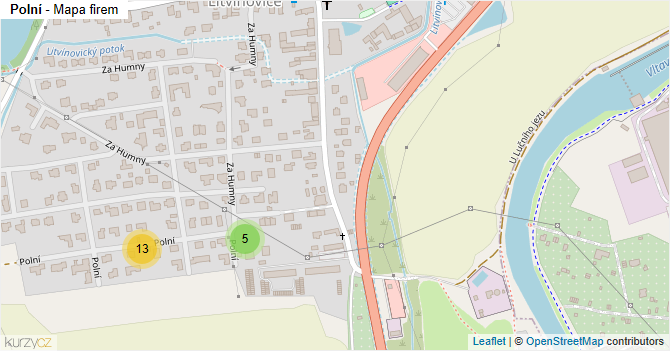 Polní - mapa firem