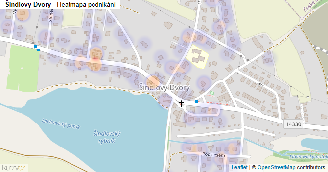 Šindlovy Dvory - mapa podnikání