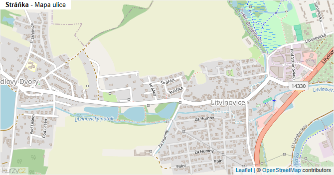 Stráňka - mapa ulice