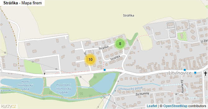 Stráňka - mapa firem