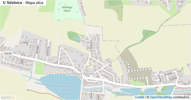 U Střelnice - mapa ulice