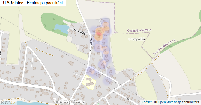 U Střelnice - mapa podnikání