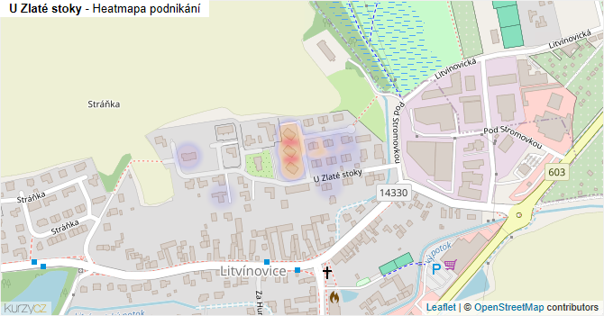 U Zlaté stoky - mapa podnikání