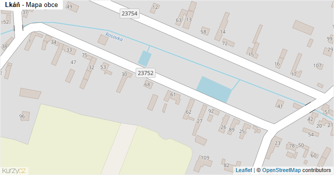 Lkáň - mapa obce