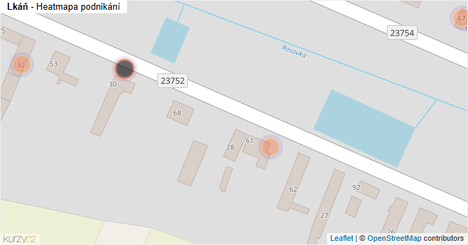 Lkáň - mapa podnikání