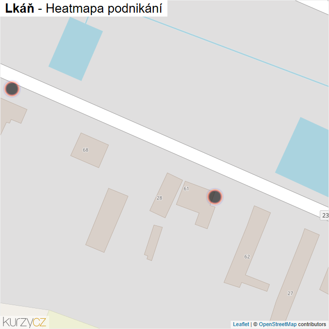 Mapa Lkáň - Firmy v obci.