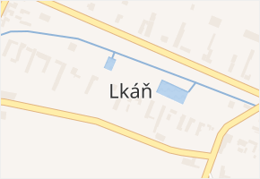 Lkáň v obci Lkáň - mapa části obce
