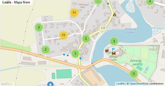 Lnáře - mapa firem