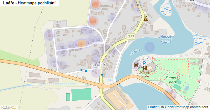 Lnáře - mapa podnikání