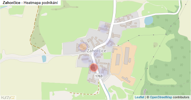 Zahorčice - mapa podnikání