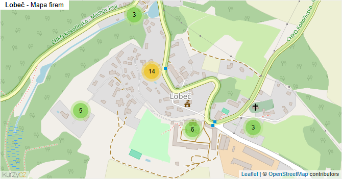 Lobeč - mapa firem