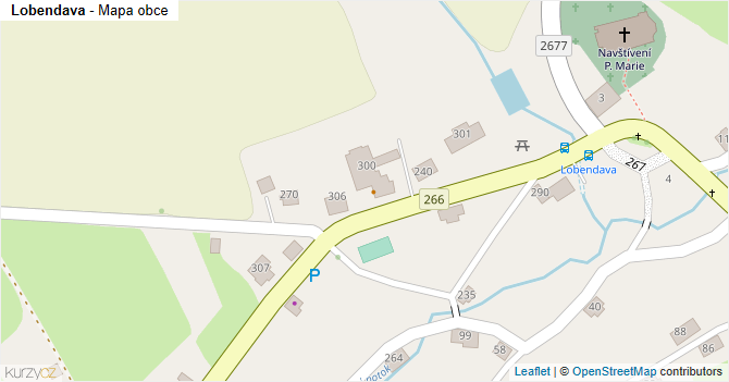 Lobendava - mapa obce