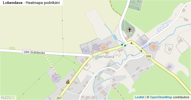 Lobendava - mapa podnikání