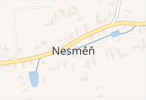 Nesměň v obci Ločenice - mapa části obce